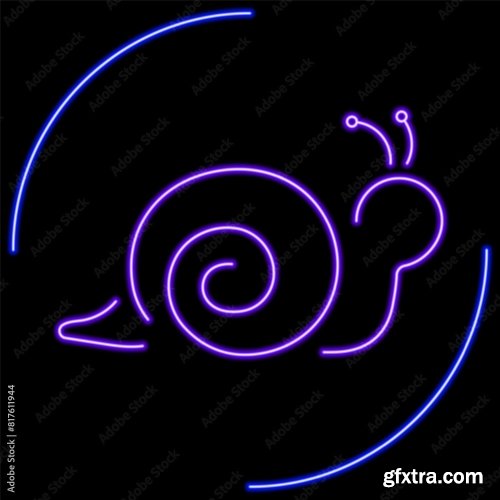 Snail Neon Sign 6xAI