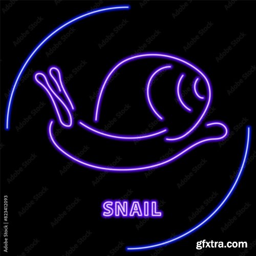 Snail Neon Sign 6xAI