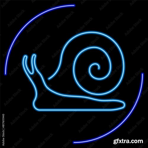 Snail Neon Sign 6xAI