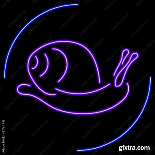 Snail Neon Sign 6xAI