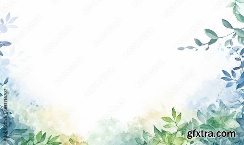 Floral In Watercolor Vector Background 6xJPEG