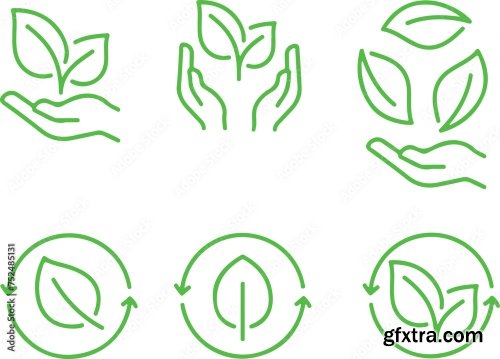 Pixel Perfect Green Icon Set 6xAI