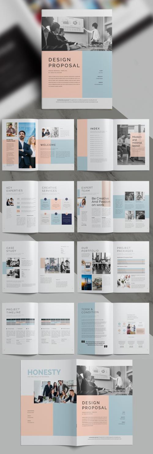 Minimal Proposal Template With 18 Pages Colorful Layout