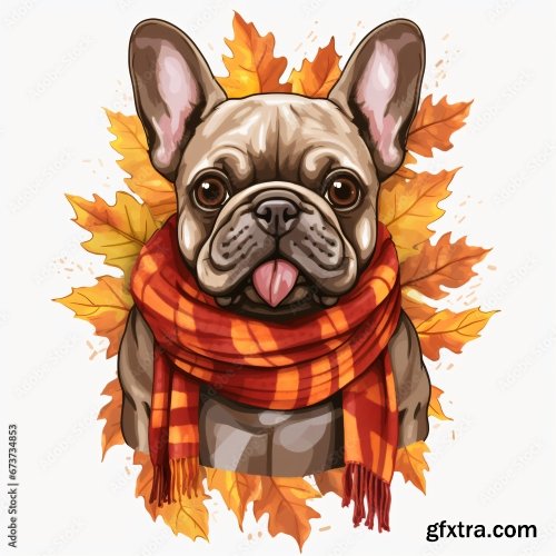 Adorable French Bulldog 6xJPEG