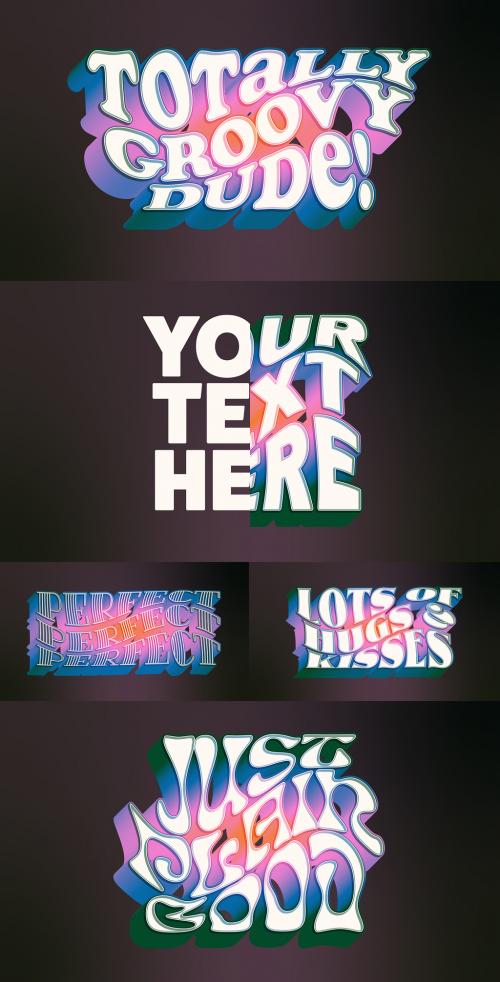 3D Gradient Wavy Text Effect