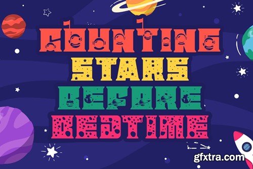 Astral Zenith - Star Space Font LALKPJP