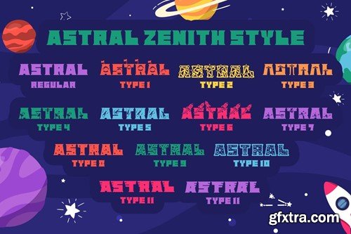 Astral Zenith - Star Space Font LALKPJP