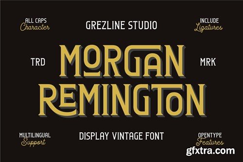 Morgan Remington - Vintage Font 3K97ASU