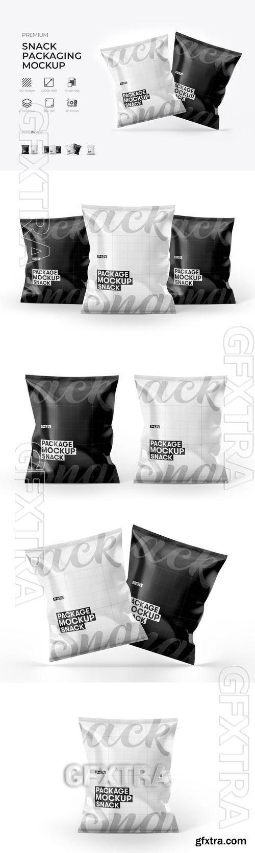 Chips Packaging Mockup for Snack Display WSBDVXH