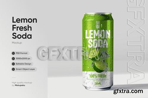 Lemon Soda Can - Mockup AJX9N6S