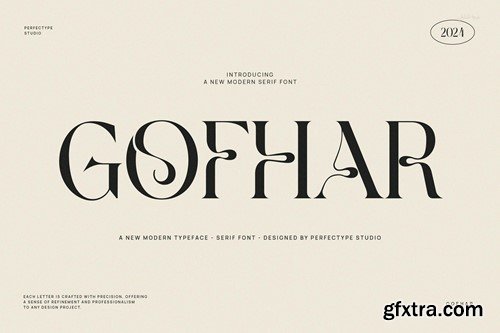 Gofhar Modern Elegant Vintage Serif Font Typeface DC94YDB