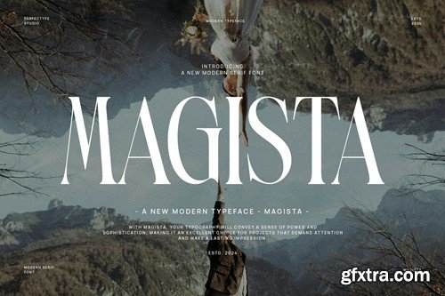 Magista Modern Elegant Vintage Serif Font Typeface LEU37PS