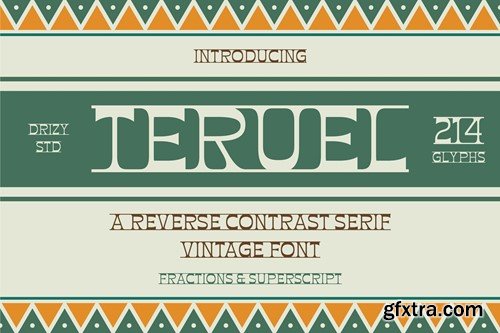 Teruel - Reverse Contrast Vintage Font KY6ULJT