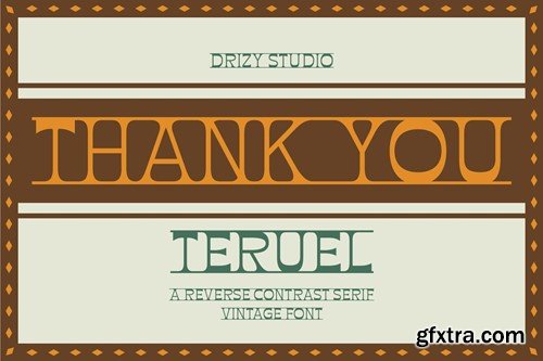 Teruel - Reverse Contrast Vintage Font KY6ULJT