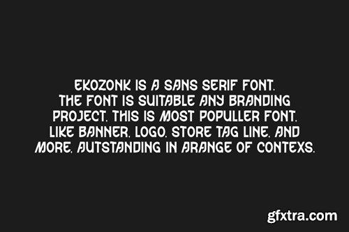 Ekozonk - Minimal & Modern Font C5TVXFD