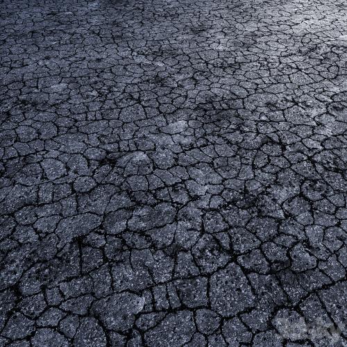 Cracked asphalt | Seamless | PBR