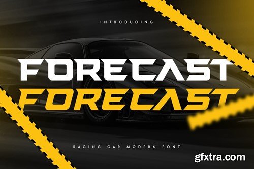 FORECAST - Racing Car Modern Font X7U4A9V