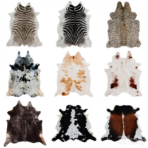 Four rugs from animal skins 08