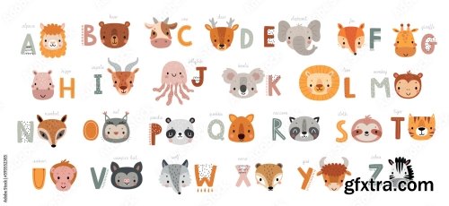 Cute Animals Alphabet 6xAI