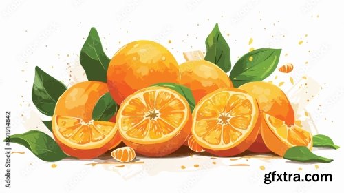 Fresh Juicy Oranges 6xAI