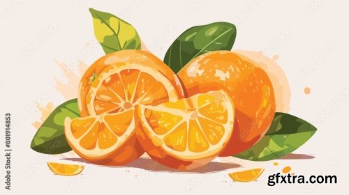 Fresh Juicy Oranges 6xAI