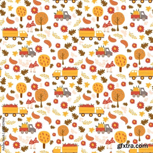 Autumn Fall Thankgiving Pattern 6xAI