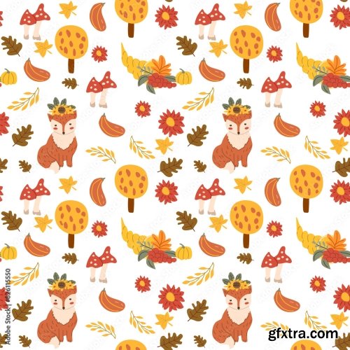 Autumn Fall Thankgiving Pattern 6xAI