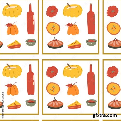 Autumn Fall Thankgiving Pattern 6xAI