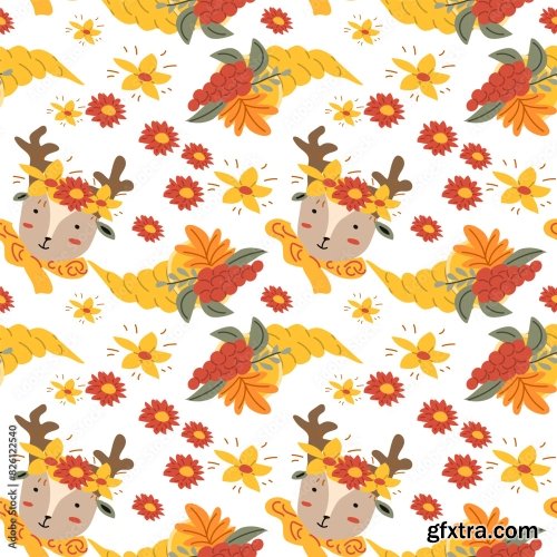 Autumn Fall Thankgiving Pattern 6xAI