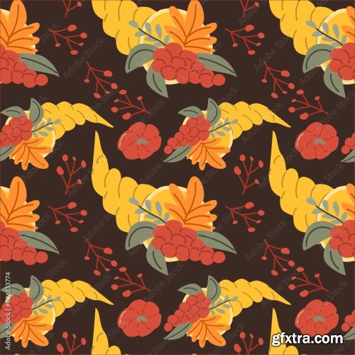 Autumn Fall Thankgiving Pattern 6xAI