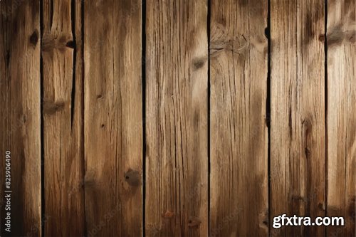 Empty Natural Brown Wooden Background 6xAI