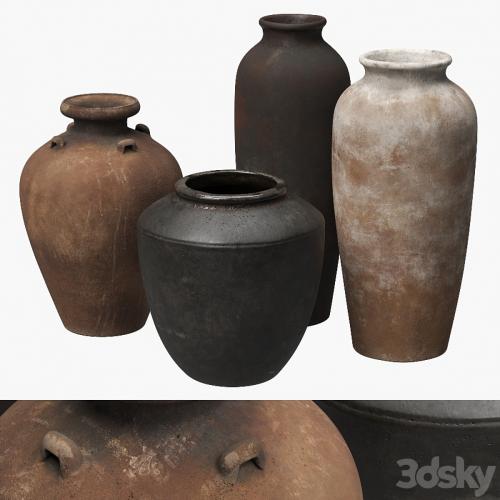 Tall ceramic vases