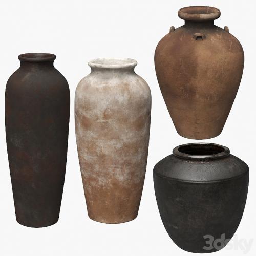 Tall ceramic vases