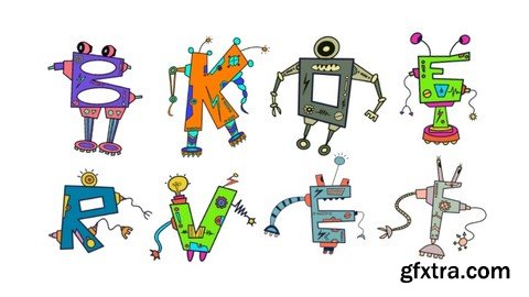 Draw Cute Alphabet Robot With Procreate