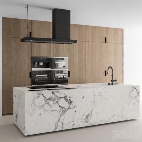 Kitchen Modern -Wood and Marble 64