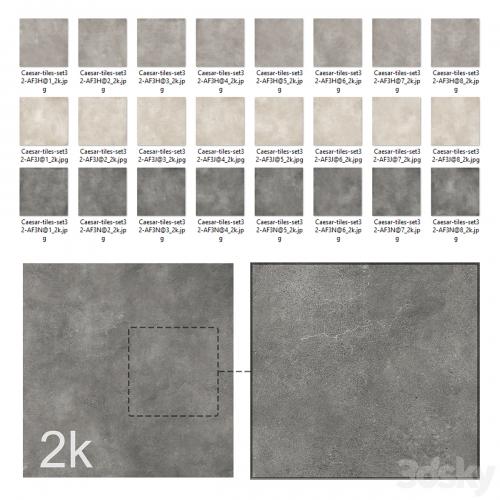 Caesar Set 32 - Concrete Porcelain Tiles BUNDLE - 3 types: Grey, Light Grey, Beige