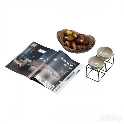 Coffee Table Accessories Magazine Fig Bowl Plate