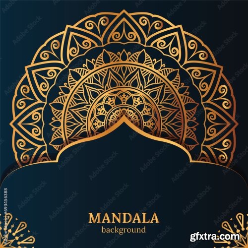 Luxury Mandala Background 25xAI