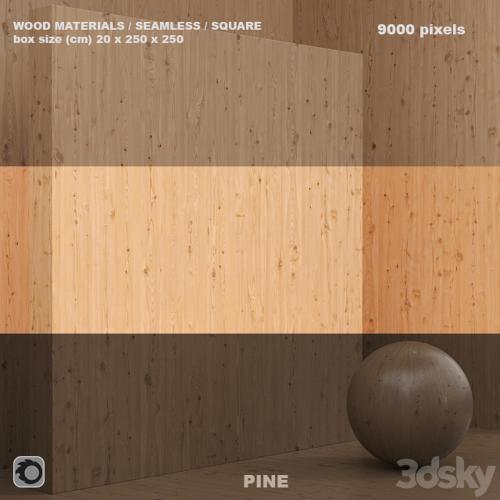 Material wood / pine, solid (seamless) - set 48