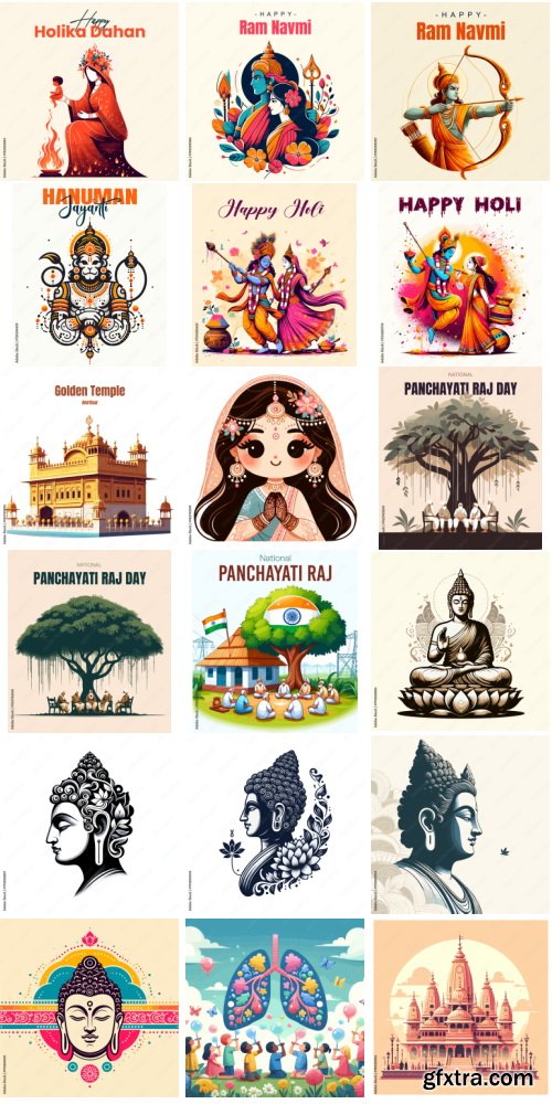 Amazing Vector, Collection of Everything About India 1184xAI