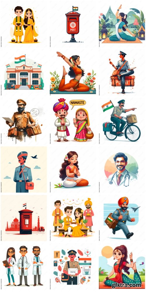 Amazing Vector, Collection of Everything About India 1184xAI