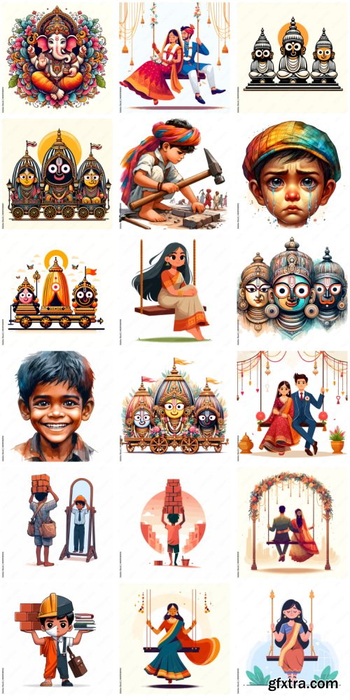 Amazing Vector, Collection of Everything About India 1184xAI