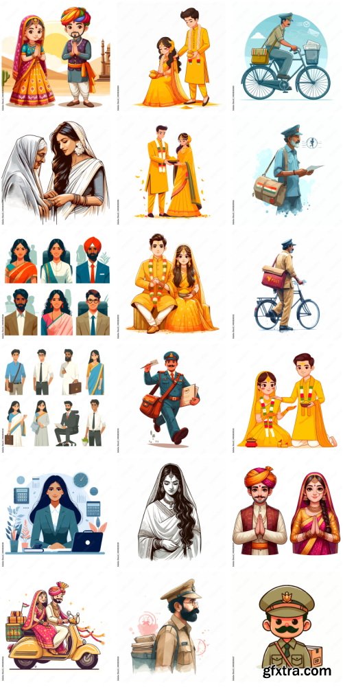 Amazing Vector, Collection of Everything About India 1184xAI