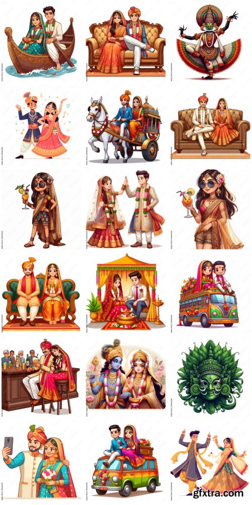 Amazing Vector, Collection of Everything About India 1184xAI