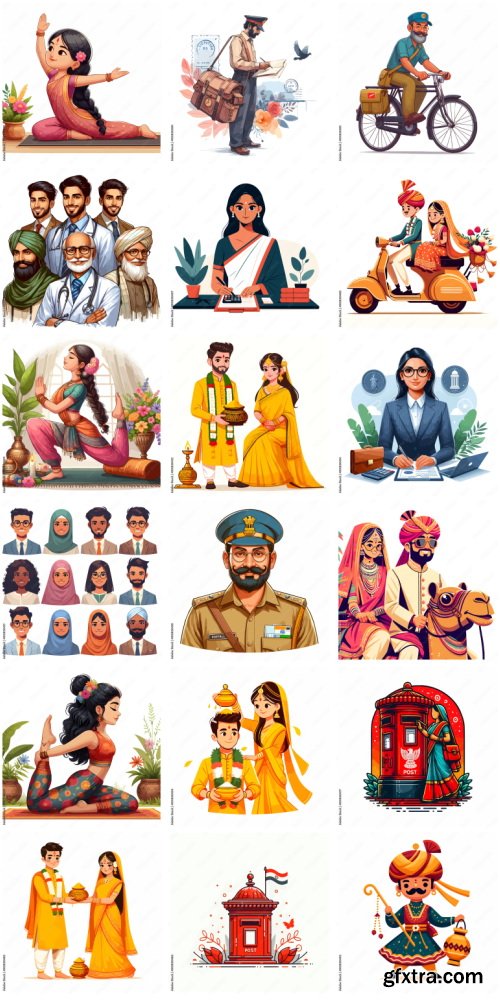 Amazing Vector, Collection of Everything About India 1184xAI