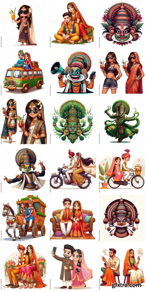 Amazing Vector, Collection of Everything About India 1184xAI