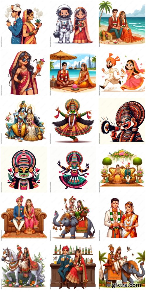 Amazing Vector, Collection of Everything About India 1184xAI