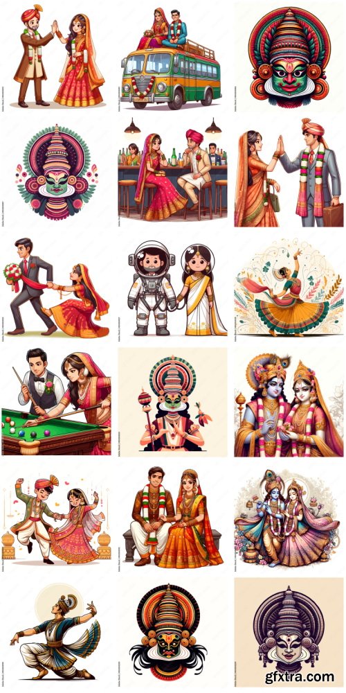 Amazing Vector, Collection of Everything About India 1184xAI