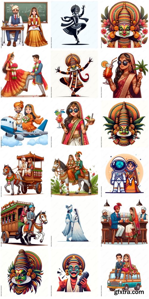 Amazing Vector, Collection of Everything About India 1184xAI