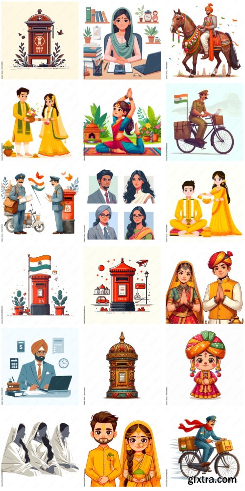 Amazing Vector, Collection of Everything About India 1184xAI